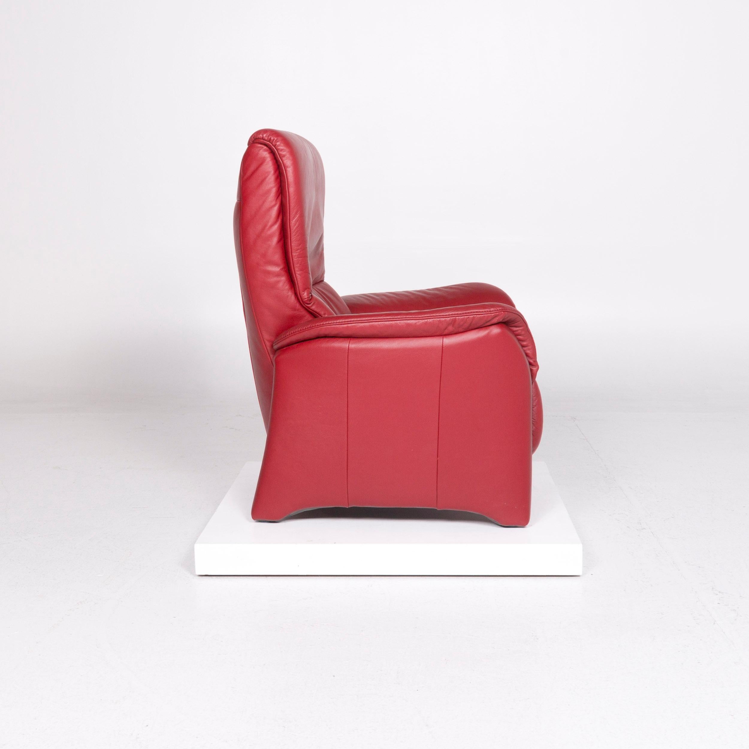 Himolla Leather Armchair Red Relax Function For Sale 2