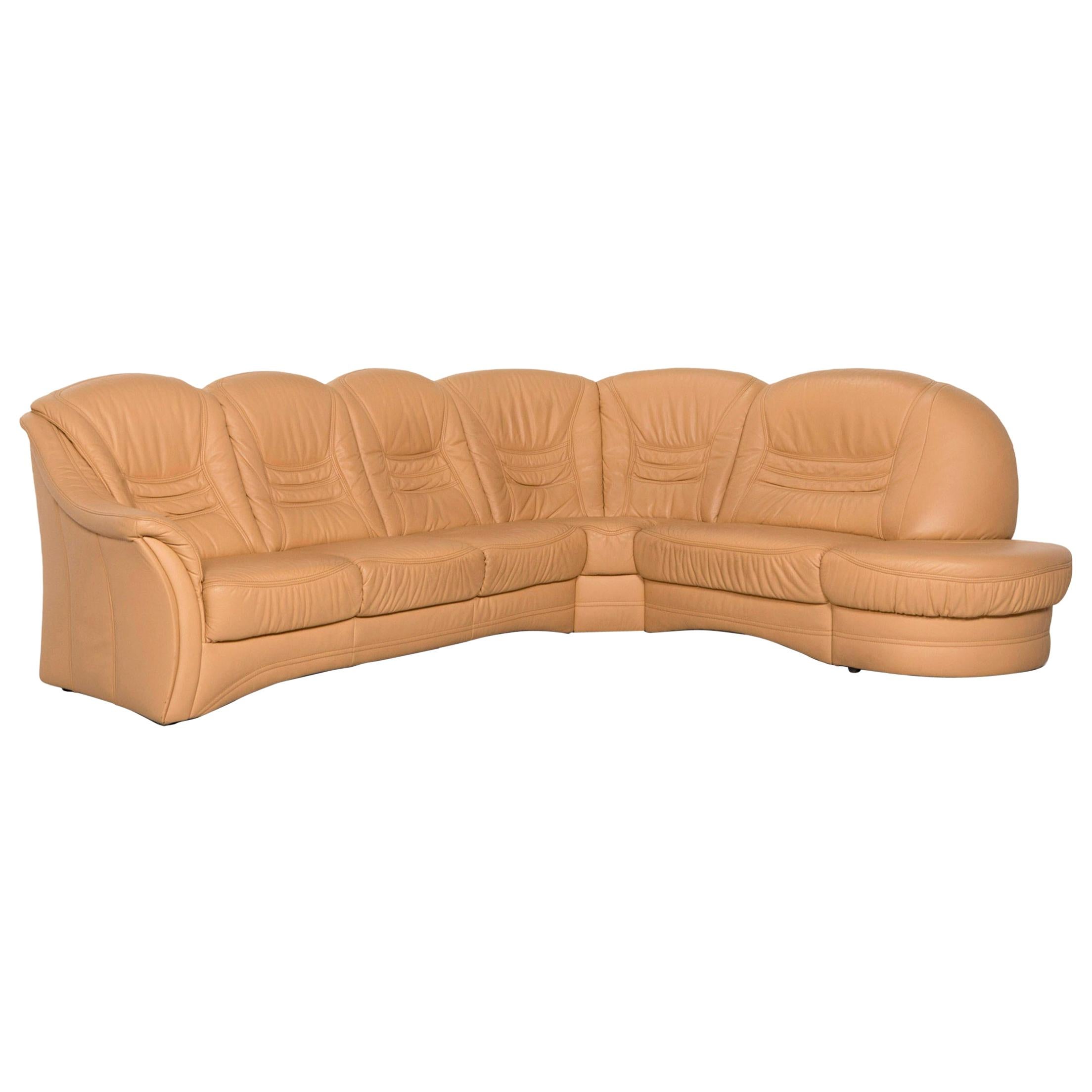 Himolla Leather Corner Sofa Beige Sofa Couch For Sale at 1stDibs himolla corner sofa