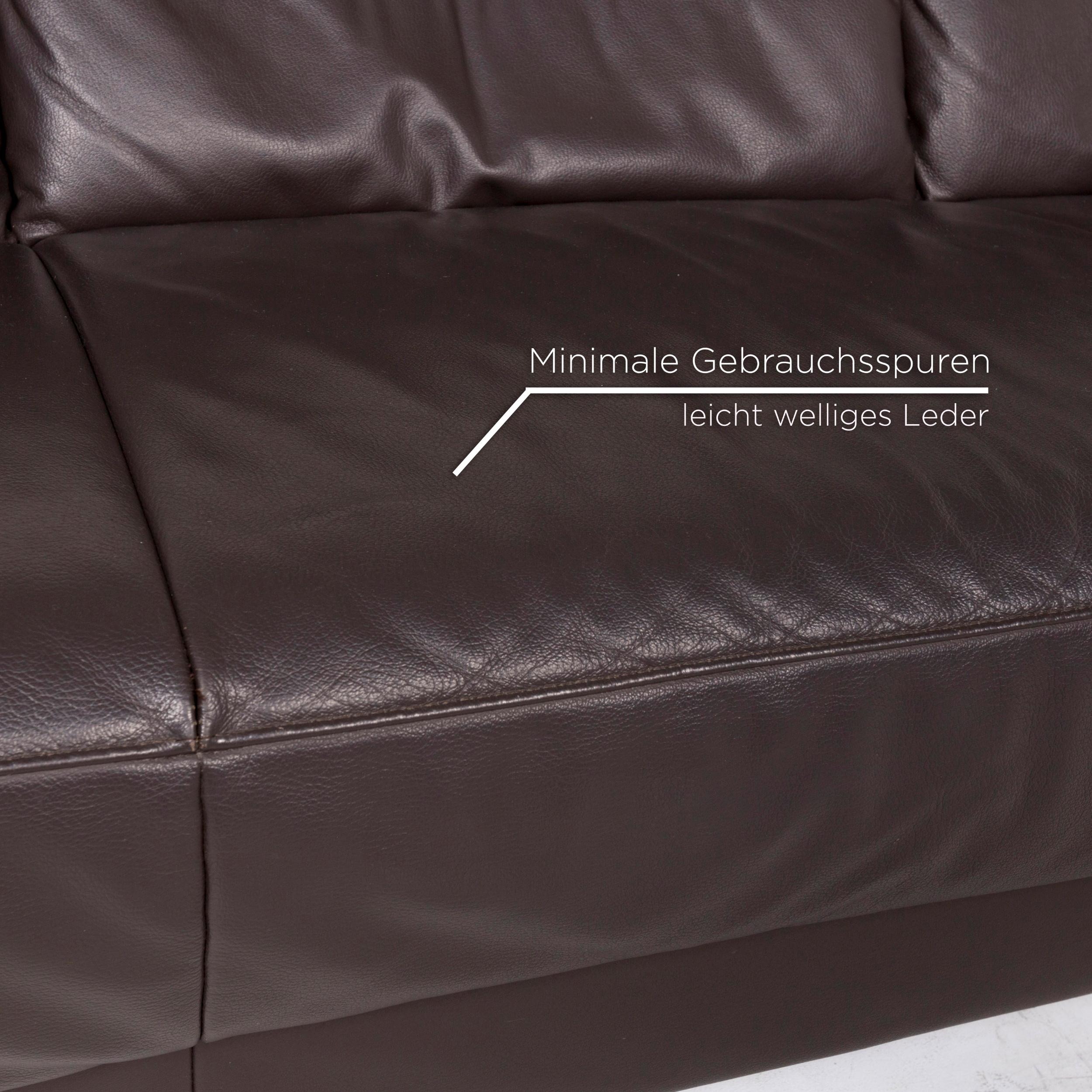 brown leather corner sofa