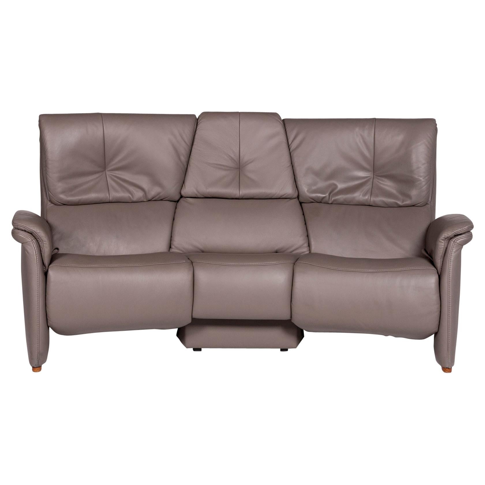 Himolla Leather Sofa Gray Two-Seat Relax Function Function Couch