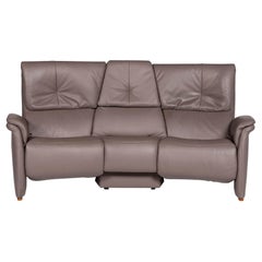 Himolla Leather Sofa Gray Two-Seat Relax Function Function Couch