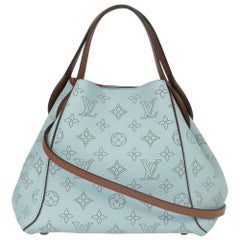 Hina pm en cuir bleu