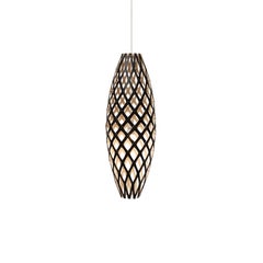 Hinaki 90 Pendant Lamp in 1 Side Painted Bamboo Plywood by David Trubridge