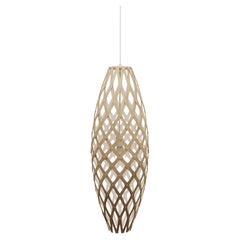 Hinaki 90 Pendant Lamp in 1 Side Painted Bamboo Plywood by David Trubridge