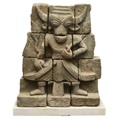 Antique Hindi Sandstone Carving of Nandi / Nandikeshwara, 600-800 Years Old