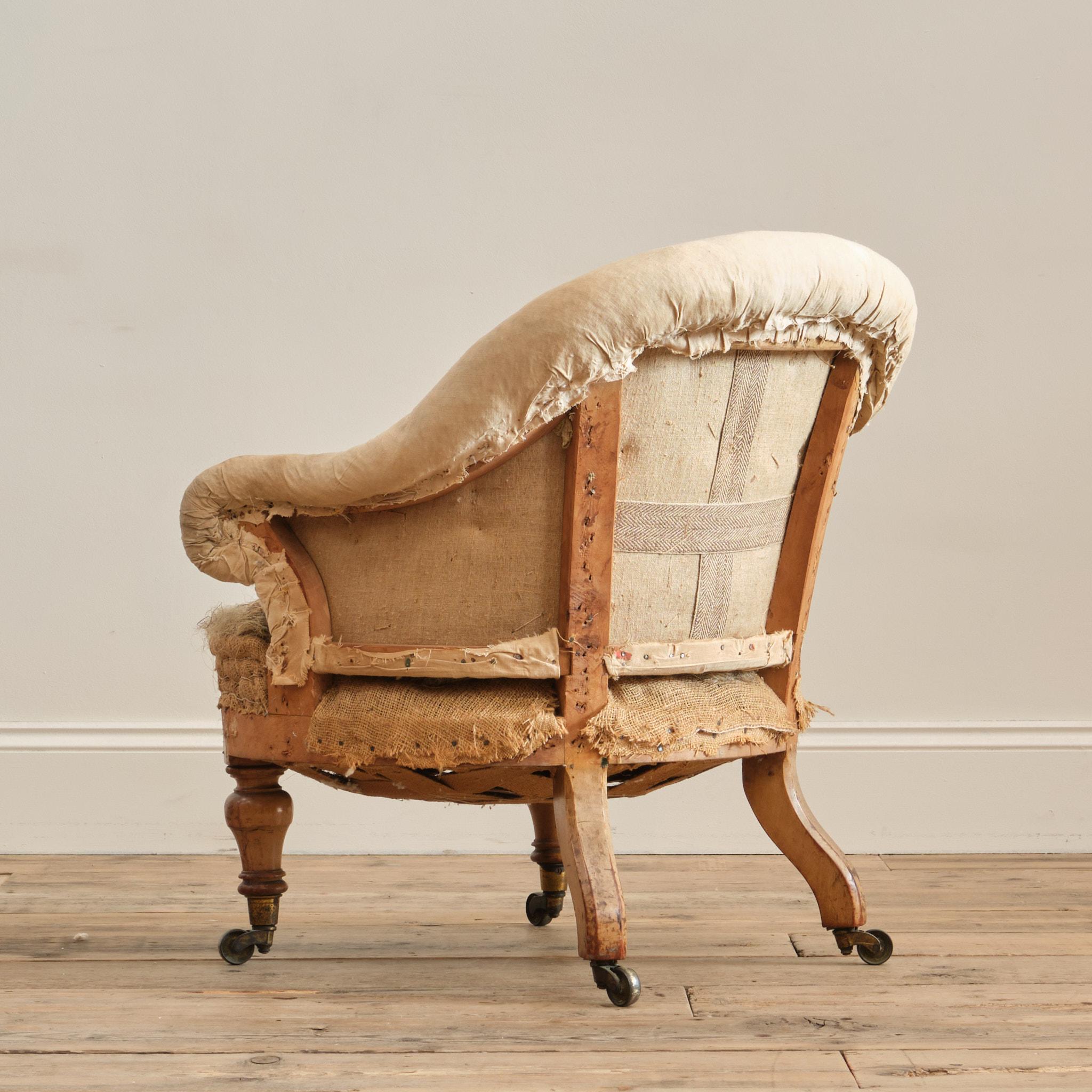 Sillón dormitorio Hindley & Sons c1860 siglo XIX en venta