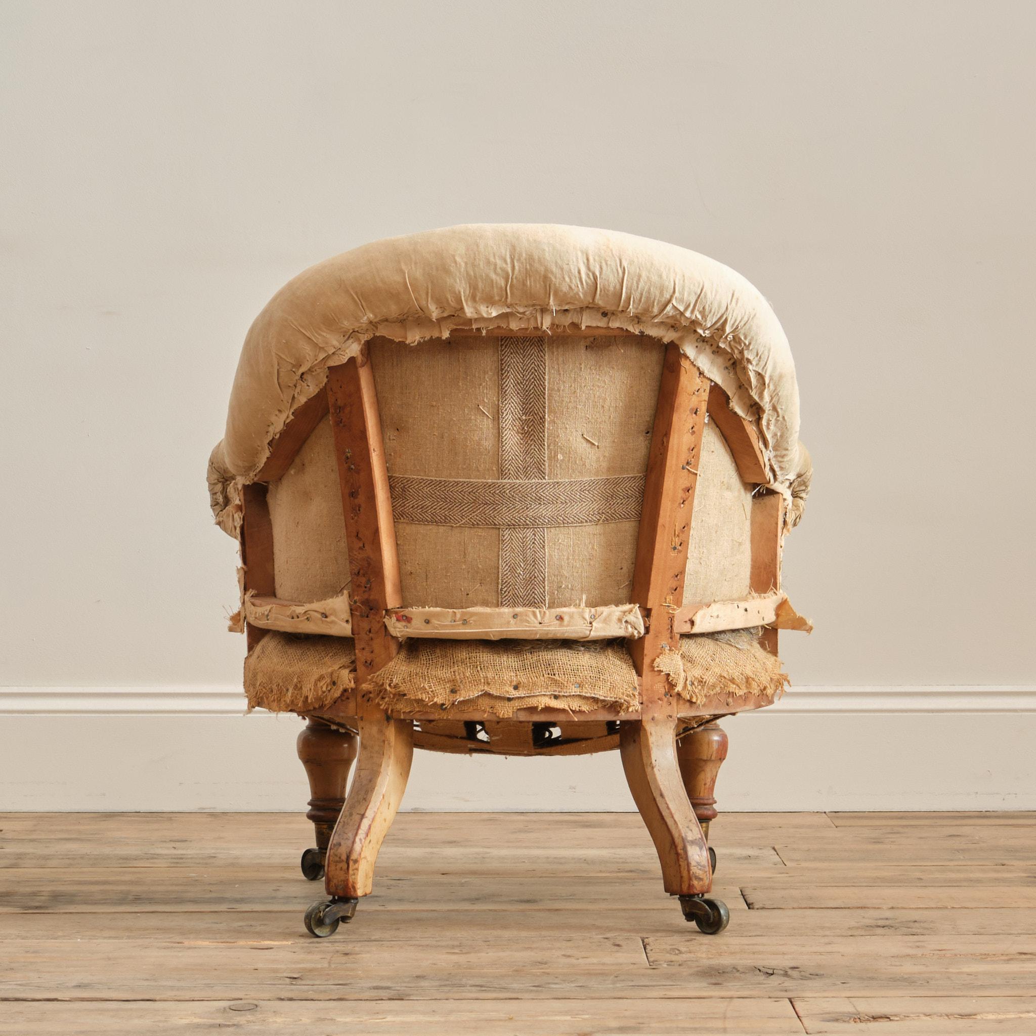 Sillón dormitorio Hindley & Sons c1860 Abedul en venta