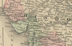 Hindostan or British India Map – Johnson, Hand-Colored USA c.1864