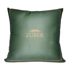 "Hindoustan Elephant" Silk Throw Pillow in Polychrome by Zuber