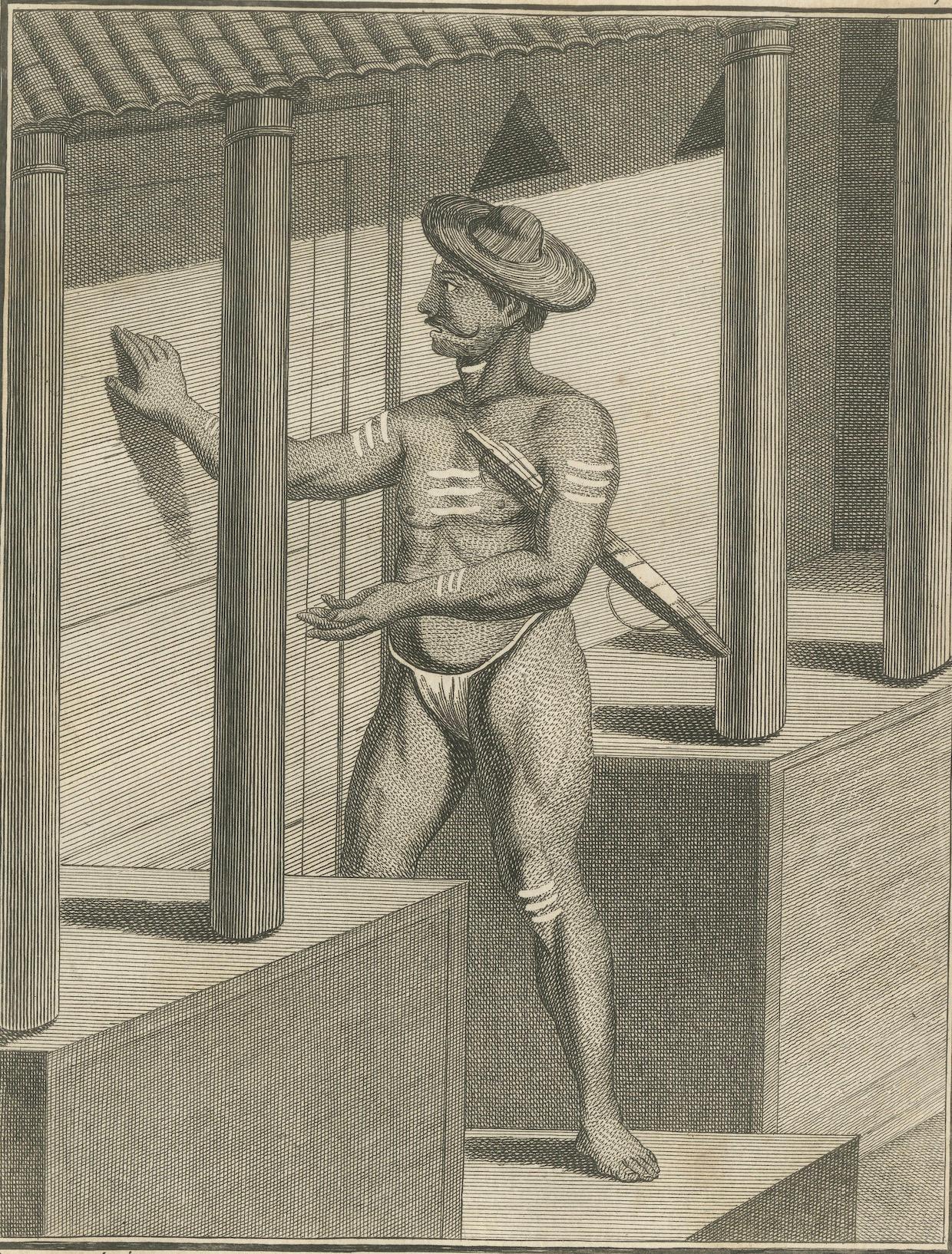 Papier Ascètes et prêtres hindous - Saniassi, Pandaron et Carepatré, 1806 en vente