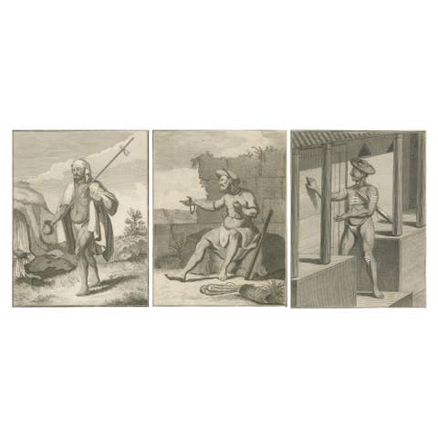 Hindu Ascetics and Priest – Saniassi, Pandaron, and Carepatré, 1806