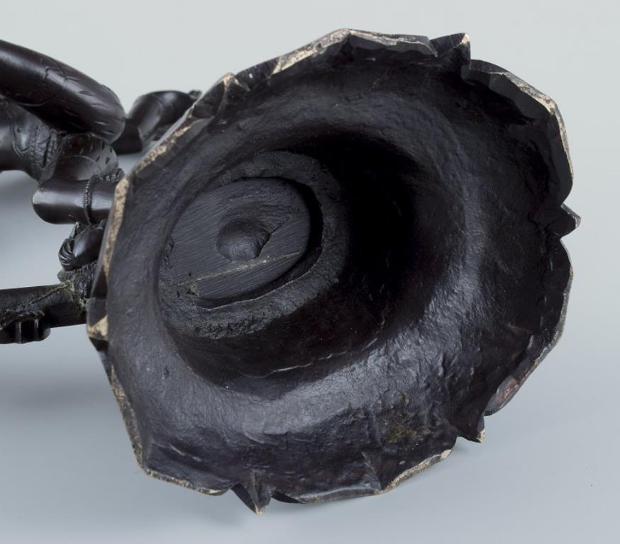 Scultura bronzea indù di Shiva. Probabilmente del XIX secolo. in vendita 3
