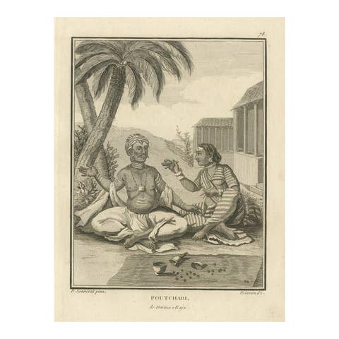 Hindu Couple with Ritual Implements – Poutchari of Darma Raja, 1806