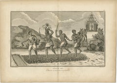 Hindu Fire-Walking Ceremony in Honor of Dharma Raja – Engraving, 1806