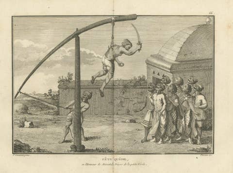 Hindu Hook-Swinging Ceremony in Honor of Mariamman – Engraving, 1806