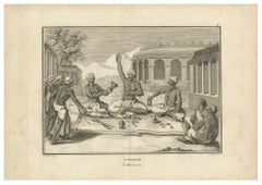 Hindu Priestly Assembly – Poutchari of Maarraami, Engraving, 1806