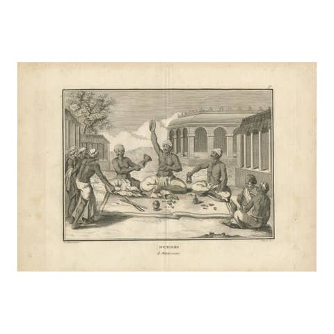 Hindu Priestly Assembly – Poutchari of Maarraami, Engraving, 1806