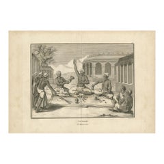 Assemblée sacerdotale hindoue - Poutchari de Maarraami, Gravure, 1806