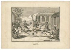 Asamblea sacerdotal hindú - Poutchari de Maarraami, Grabado, 1806