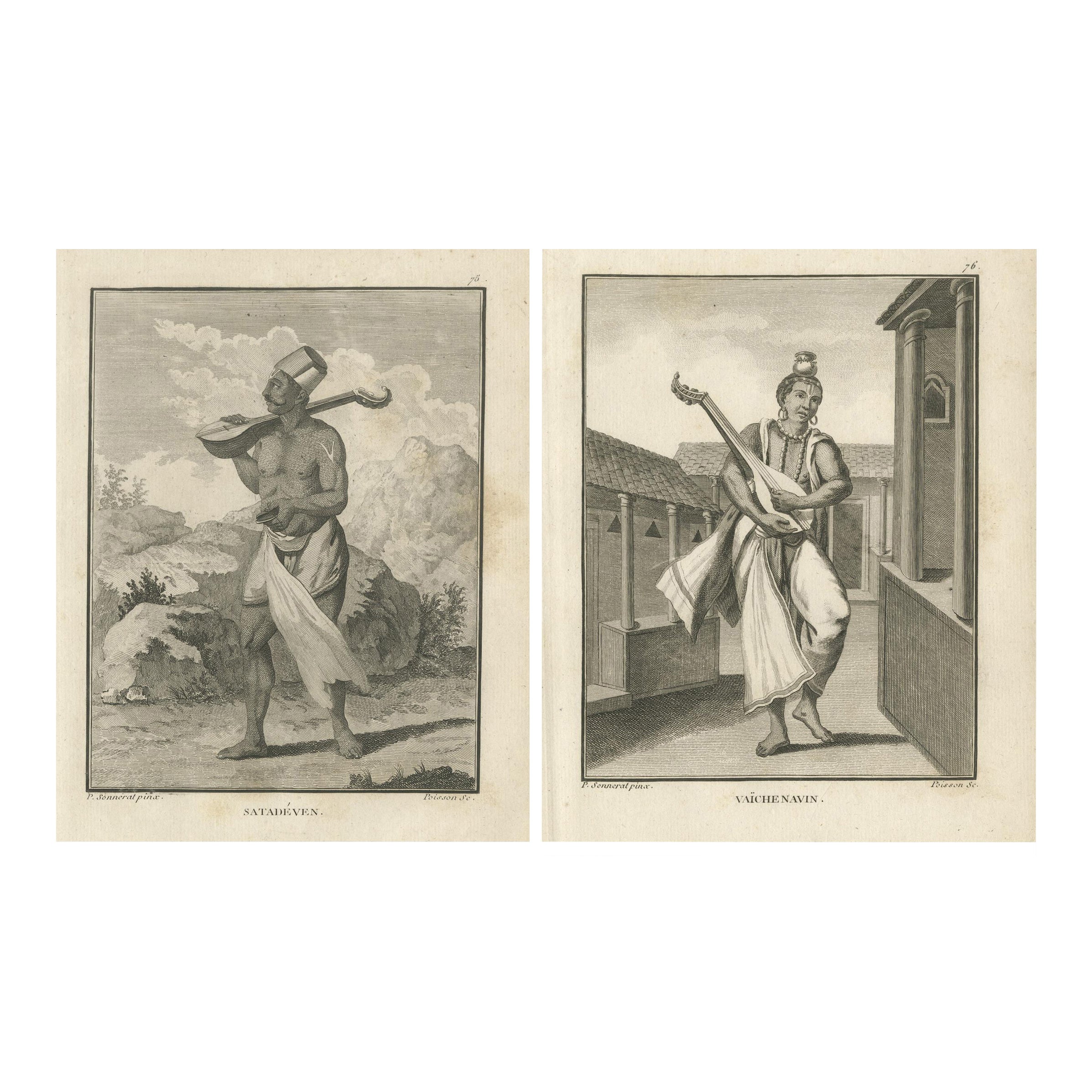 Músicos sagrados hindúes - Satadéven y Vaïche Navin, 1806