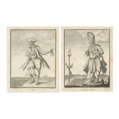 Hindu Temple Musicians – Tadin and Chief of the Tadins, 1806
