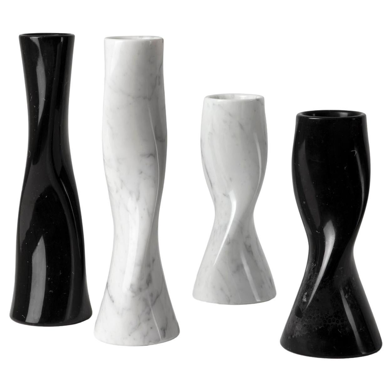 Hineri, Marquina Black Marble Vase For Sale