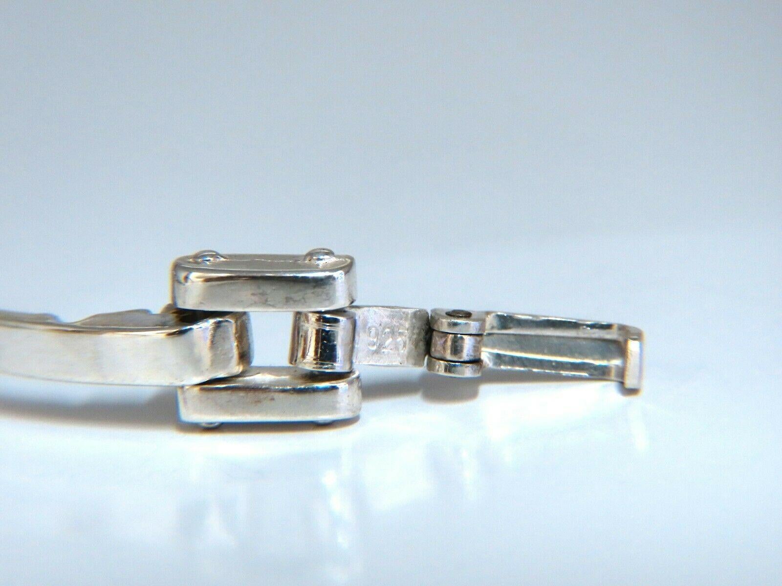 Hinge Sterling Silver Link Bracelet For Sale 1