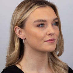 Hinged 18ct White Gold 1.50ct Diamond Hoop Earrings