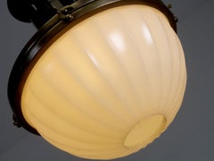 Hinged 2-Part Fluted Dome Pendent