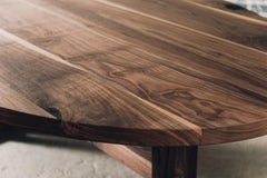 Hingham Oval Dining Table with Walnut Trestle Base by Hopes Woodshop