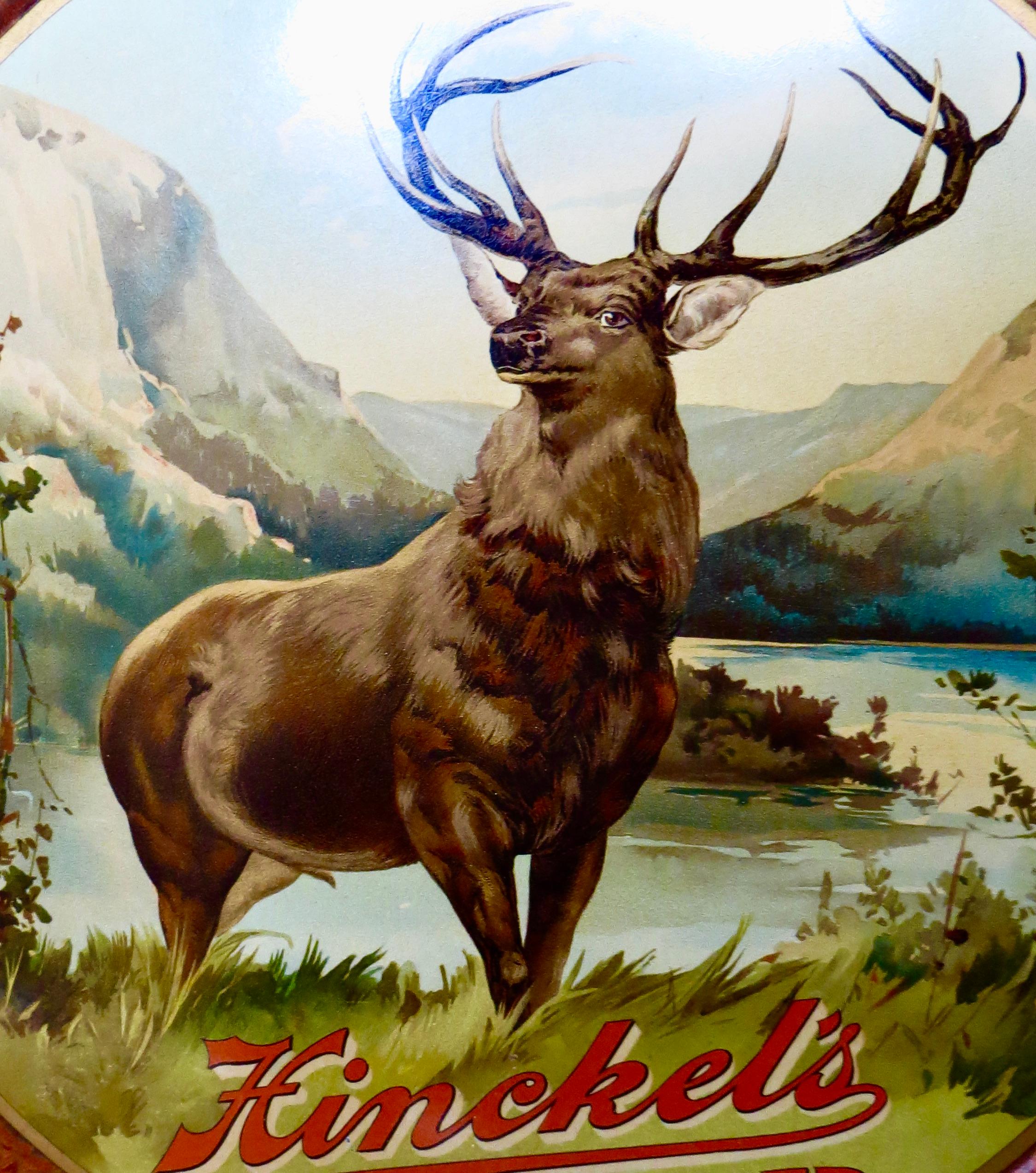 Début du 20ème siècle Plateau publicitaire en fer blanc 