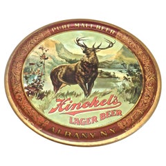 "Hinkel's Lager Beer" Tin Advertising Tray Albany, New York, circa 1902