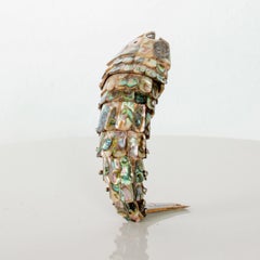 Hip 1970s Los Castillo Abalone Brass Fish Bottle Opener #2 Mexico