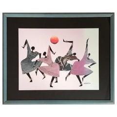 'Hip Bones In Motion" Lithograph Signed Halessie, 1989