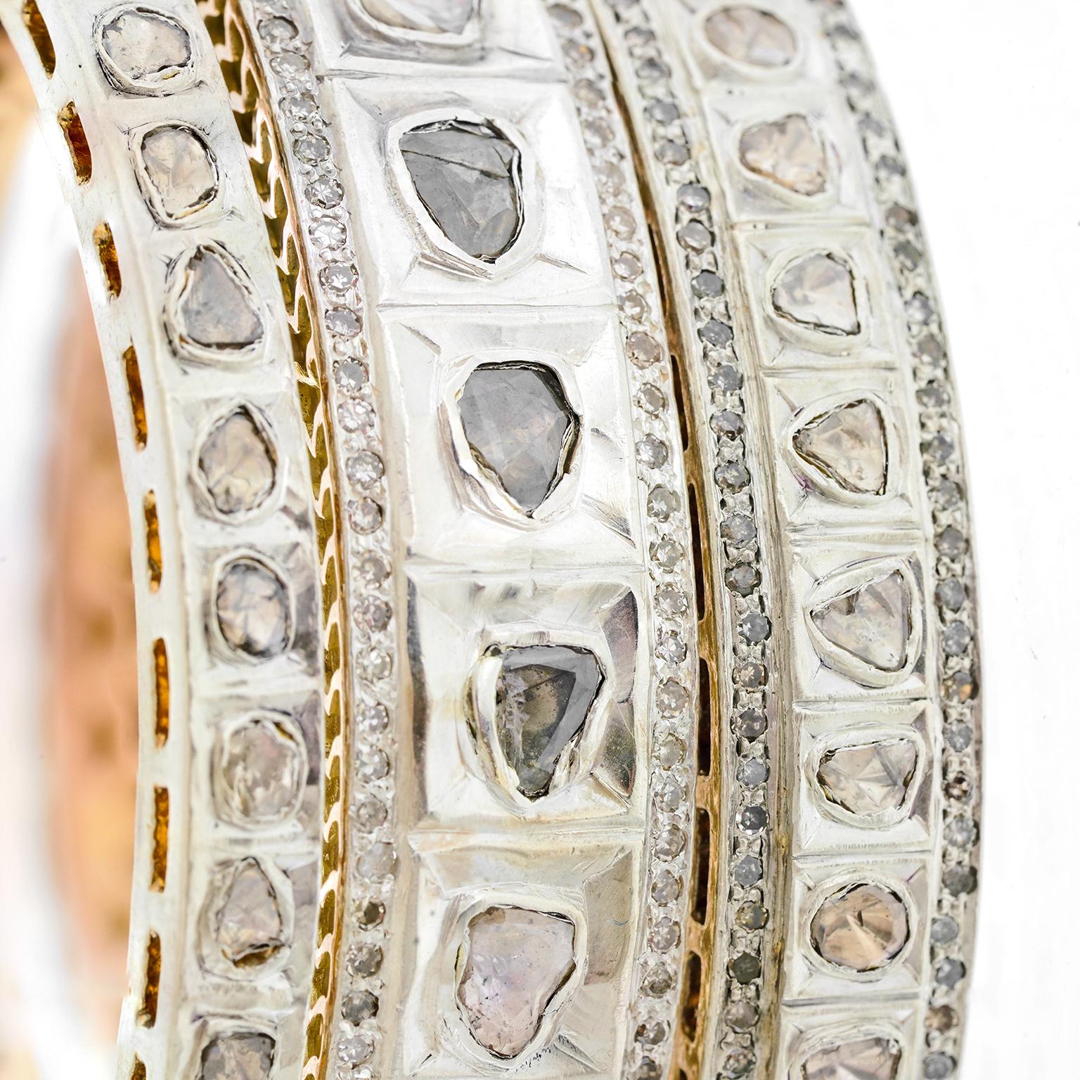 Brazalete Hippie Chic Sesenta Diamantes Indios en Excelente estado para la venta en Litchfield, CT