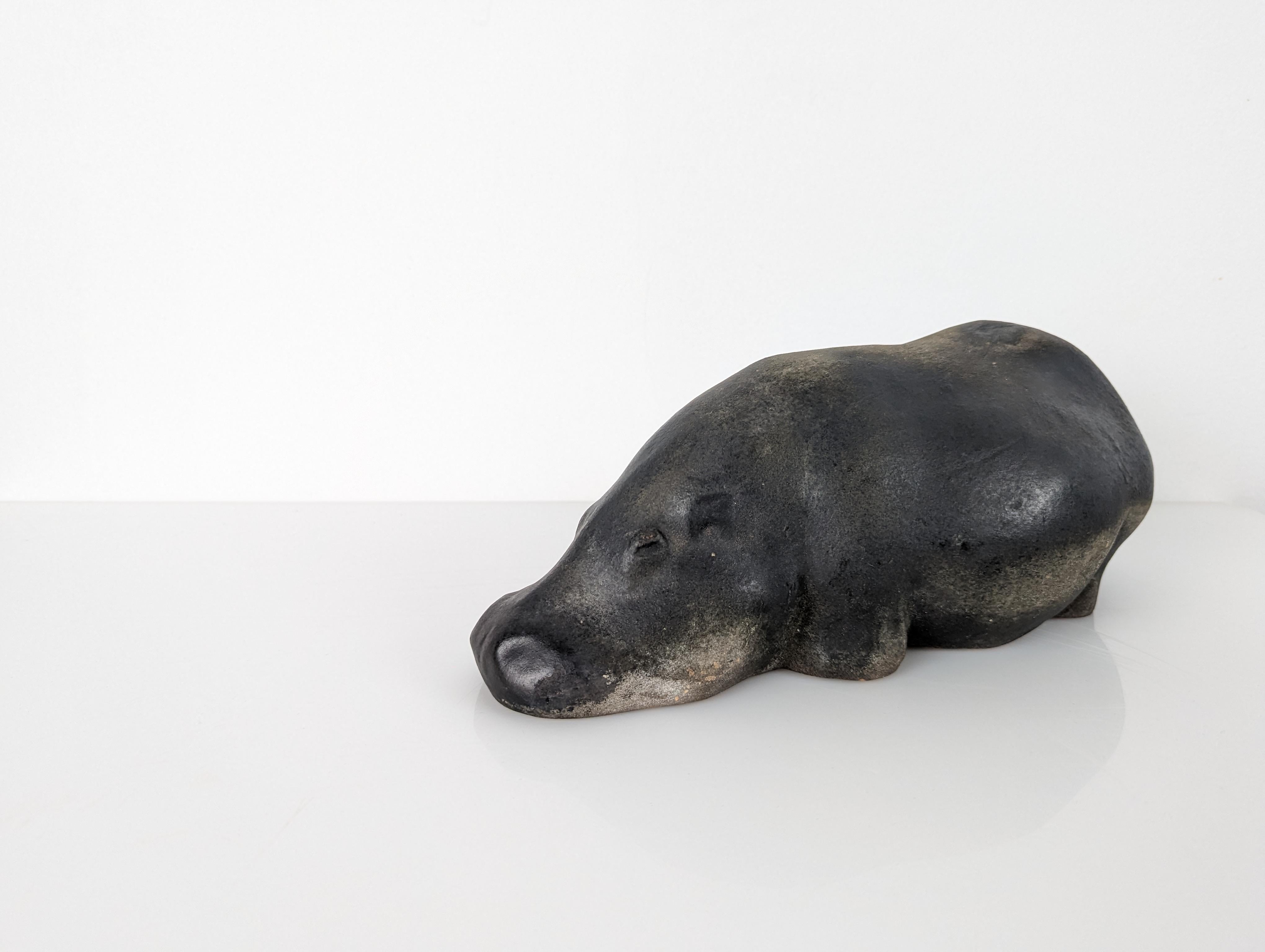 Hippo Animal Sculpture by Elena Laverón, 1980s For Sale 5