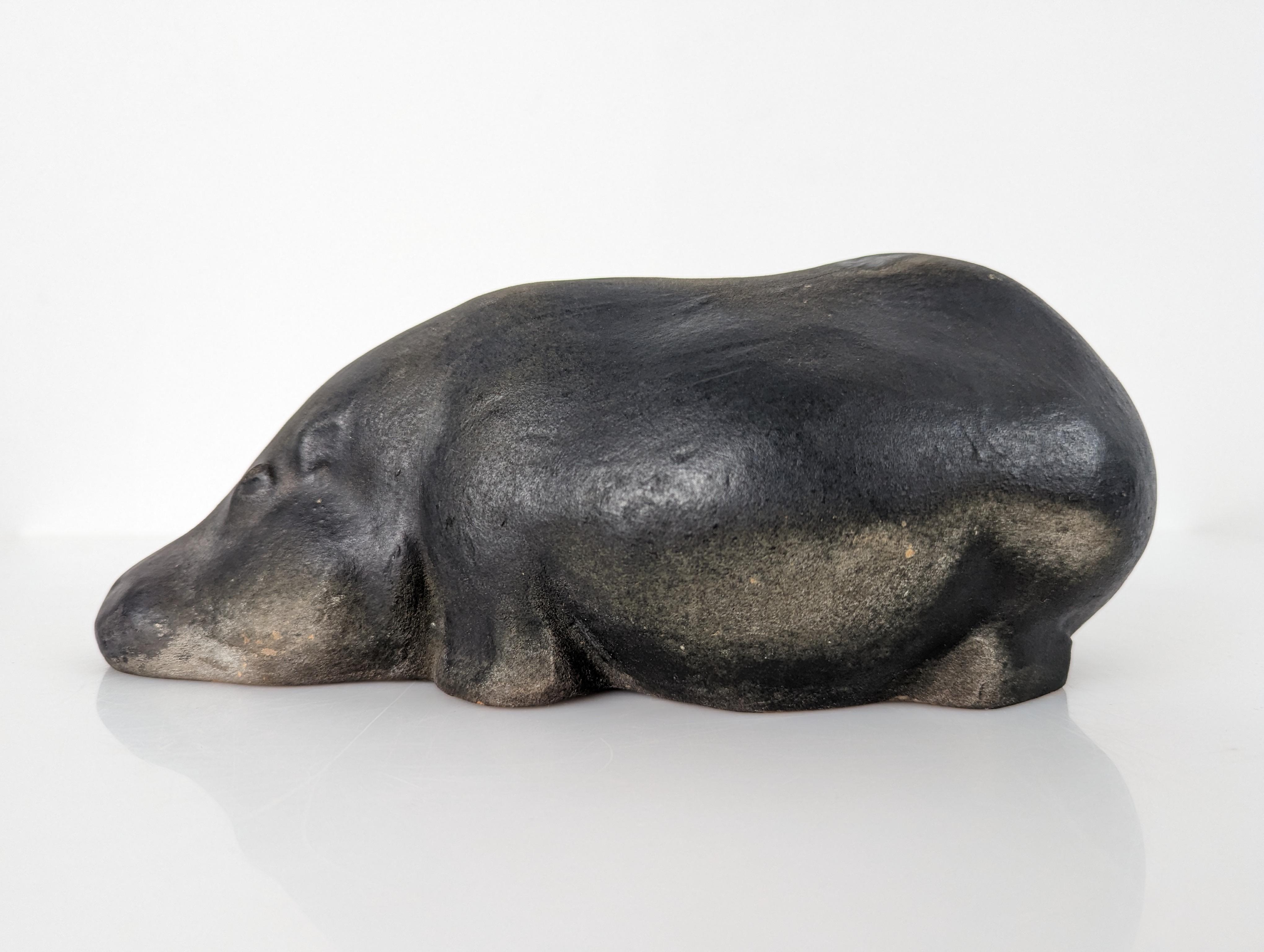 Hippo Animal Sculpture by Elena Laverón, 1980s For Sale 1