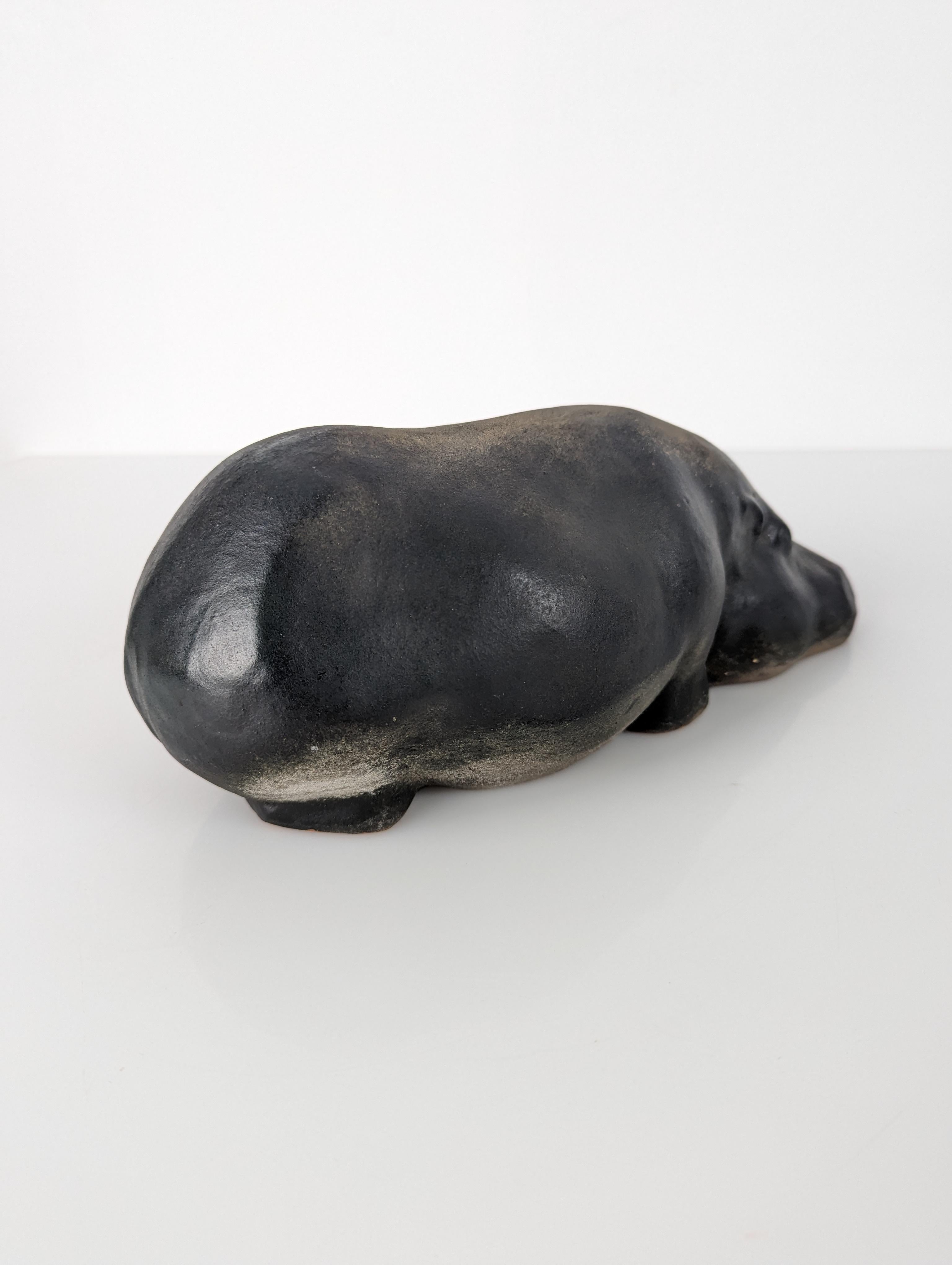 Hippo Animal Sculpture by Elena Laverón, 1980s For Sale 3
