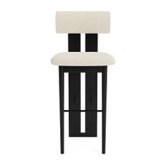 'Hippo' Bar Chair 65 by Norr11, Black Oak, Barnum Bouclé col.24