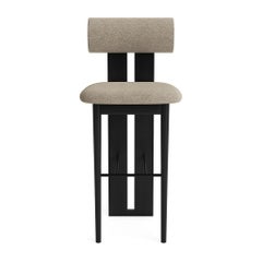 'Hippo' Bar Chair 65 by Norr11, Black Oak, Barnum Bouclé col.3