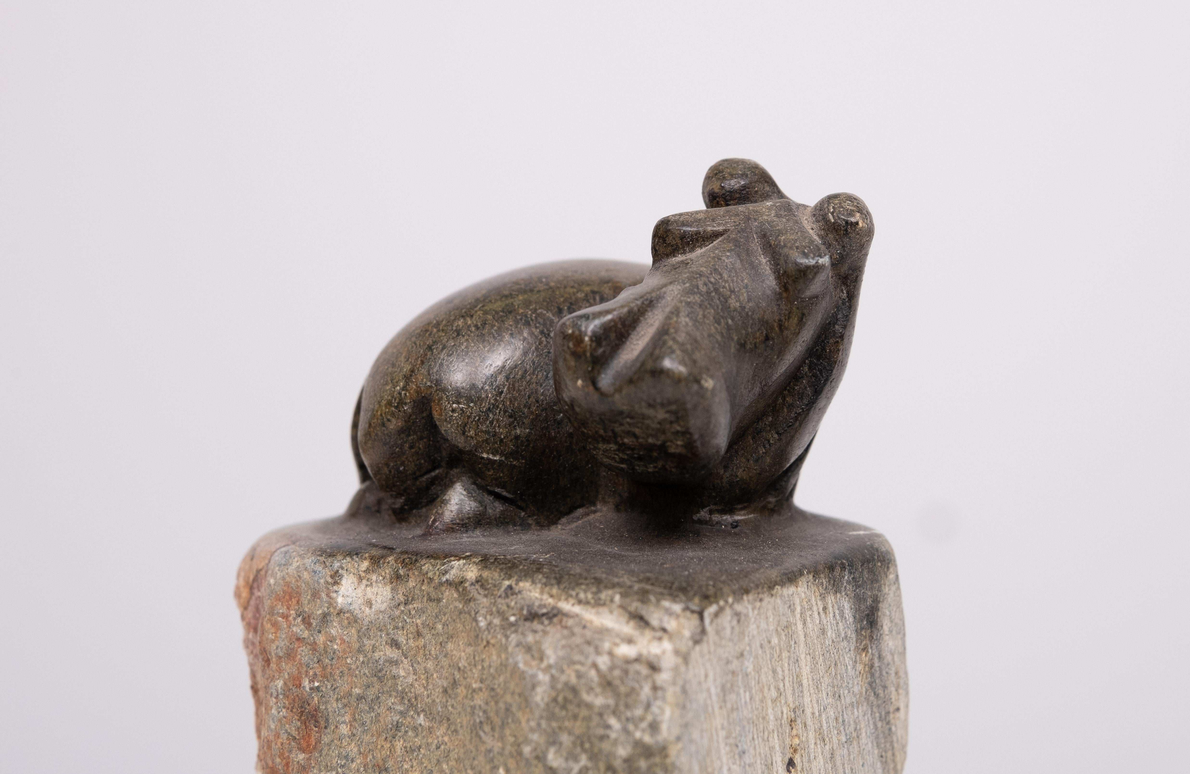 Sculpté Hippo Bookends Granite Hand carved 1980s Finland en vente
