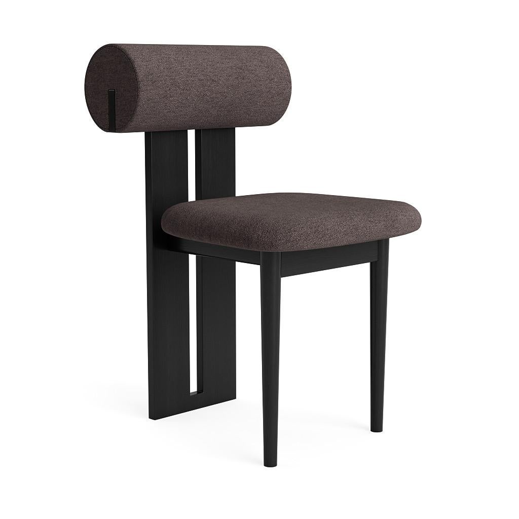 Scandinavian Modern 'Hippo' Chair by Norr11, Black Oak, Barnum Bouclé col.11 For Sale
