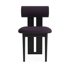 Sedia 'Hippo' di Norr11, Black Oak, Kvadrat Canvas 694