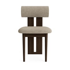 Chaise ''Hippo'' de Norr11, Chêne fumé foncé, Barnum Bouclé col.03