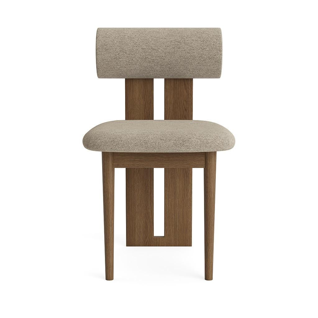 Scandinavian Modern 'Hippo' Chair by Norr11, Light Smoked Oak, Barnum Bouclé col.03 For Sale