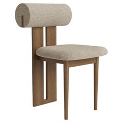 ''Hippo'' Chair by Norr11, Light Smoked Oak, Barnum Bouclé col.03
