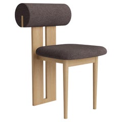 'Hippo' Chair by Norr11, Natural Oak, Barnum Bouclé col.11