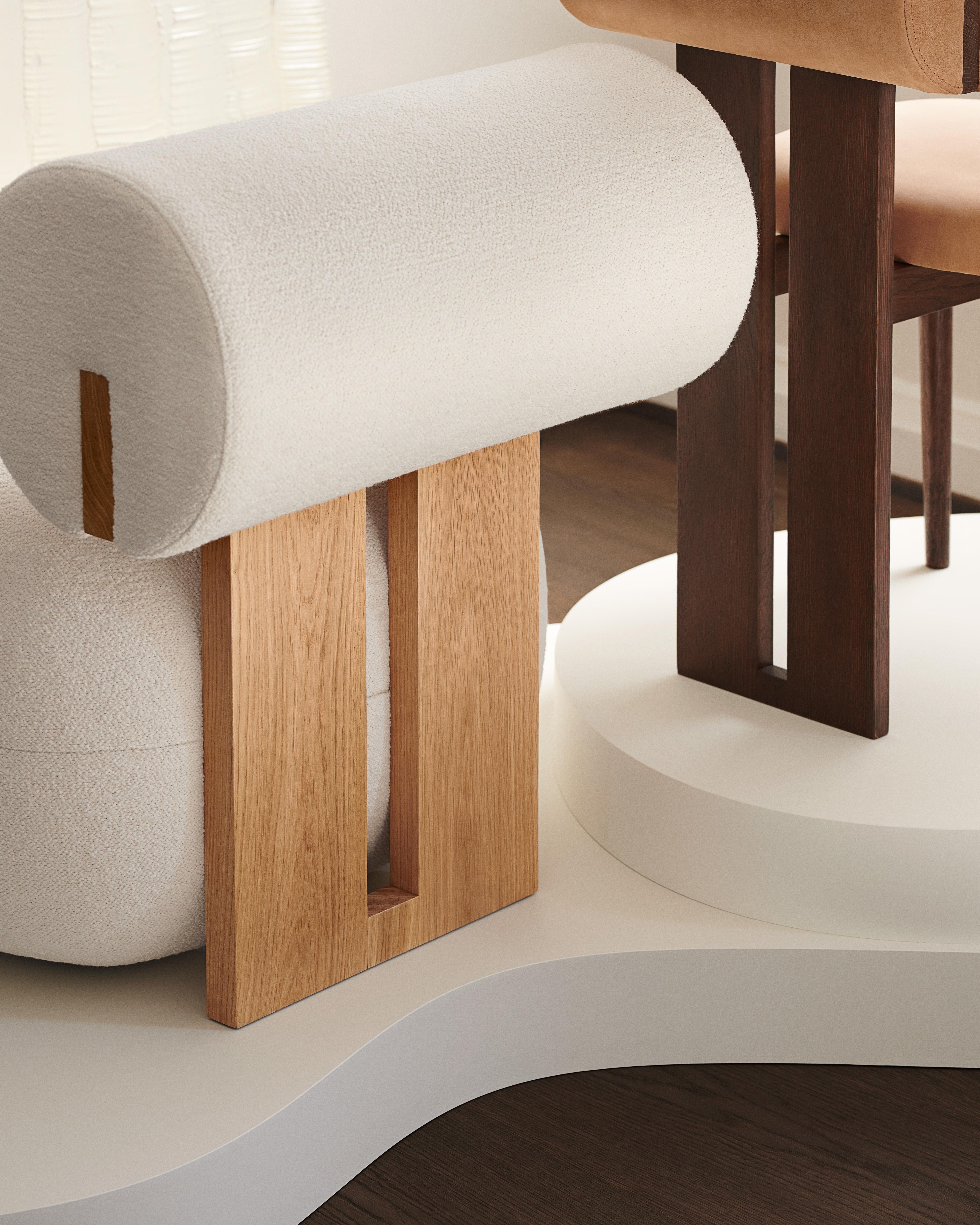 'Hippo' Chair by Norr11, Natural Oak, Dunes Leather Camel For Sale 1