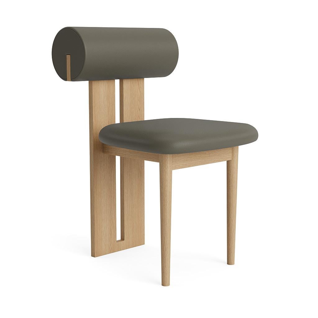 „Hippo“-Stuhl von Norr11, Eiche Natur, Spectrum-Leder, Herbst (Dänisch) im Angebot