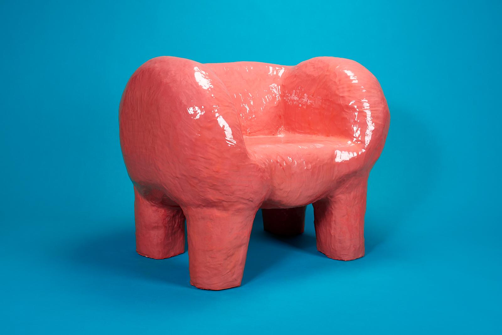 Post-Modern Hippo Chair Made in 2154 Minutes by Diego Faivre Minute Manufacture Design For Sale